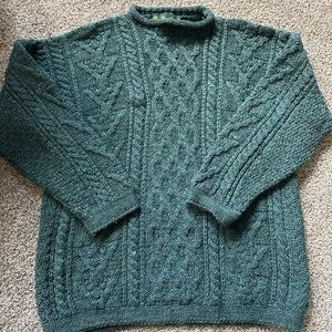 100% Pure New Wool Irish Fisherman’s Sweater